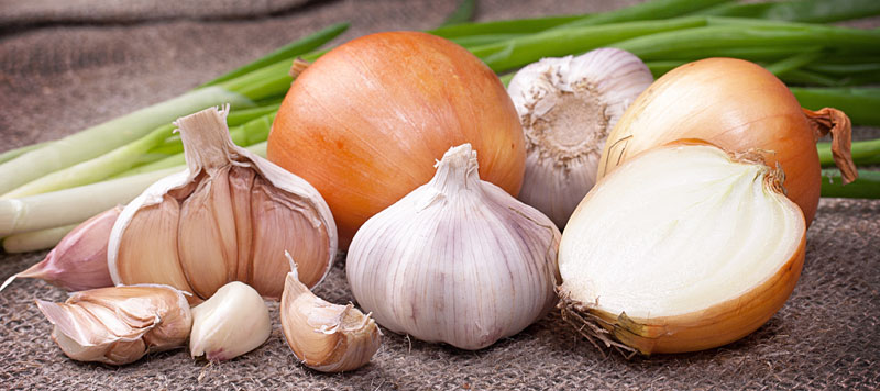 Whole Foods that Combat Psoriasis_garlic and oninons