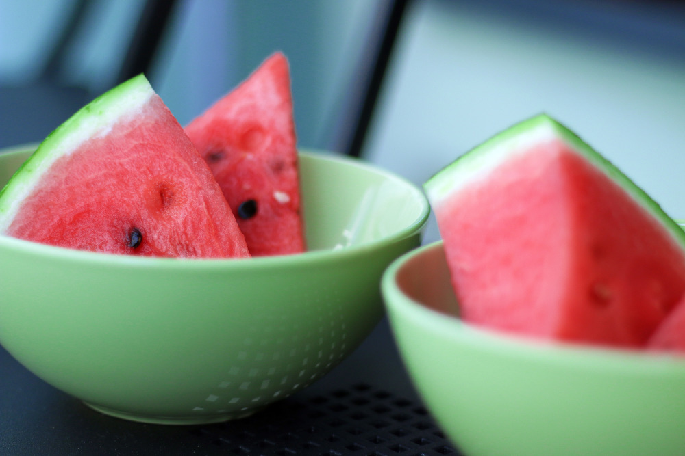 Plant Foods That Cool the Body_watermelon in green bowls